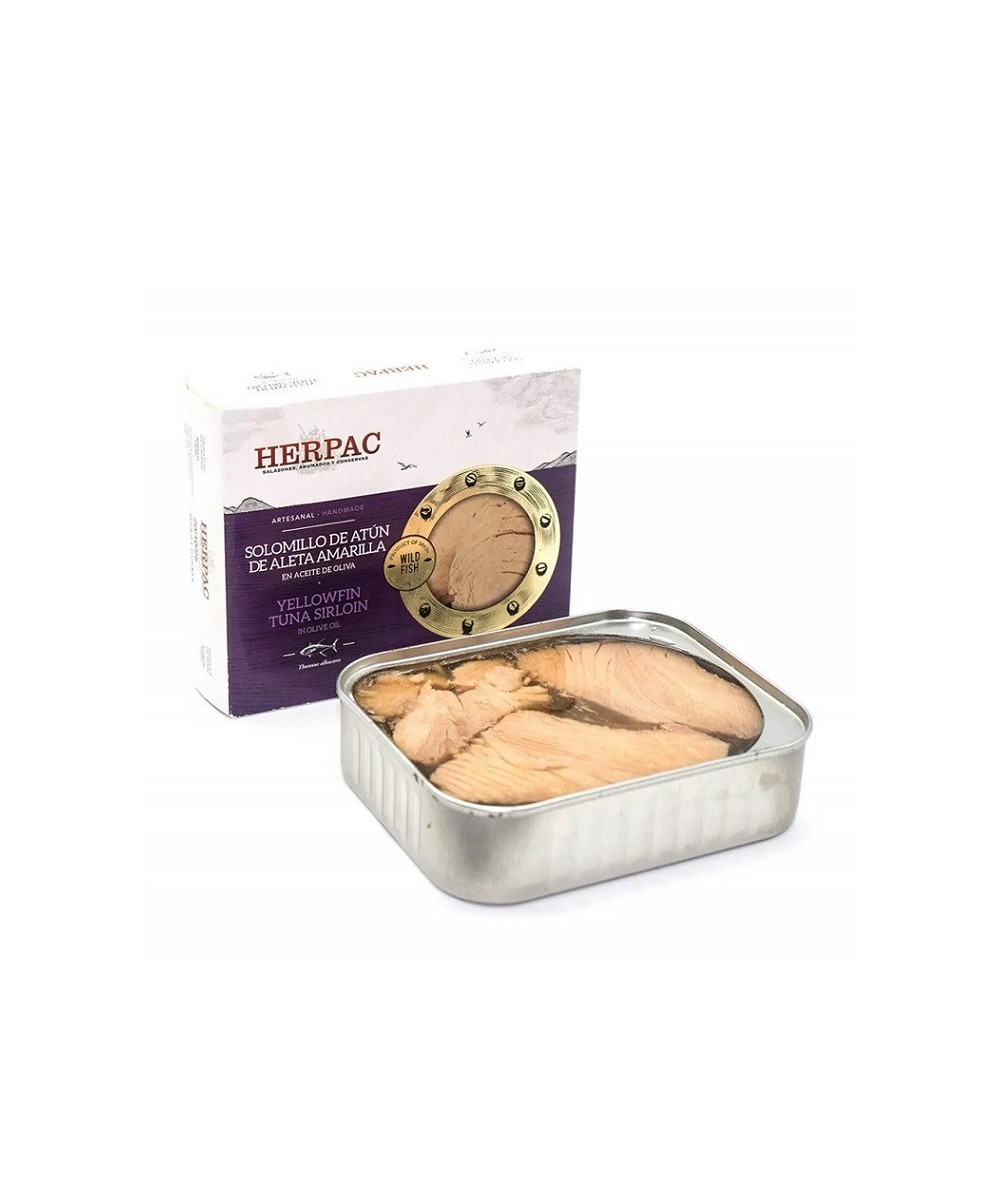 SOLOMILLO DE ATÚN DE ALETA AMARILLA EN ACEITE DE OLIVA LATA 245g. HERPAC BARBATE