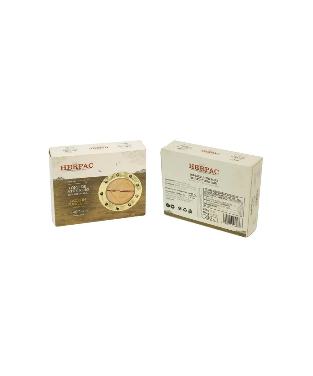 LOMO DE ATÚN ROJO EN ACEITE DE OLIVA LATA 245g. HERPAC BARBATE