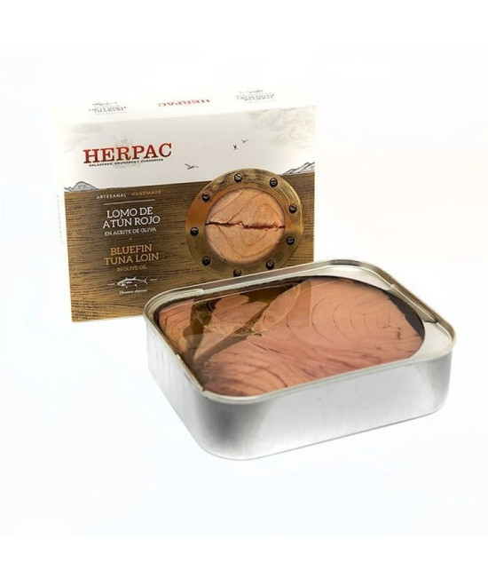 LOMO DE ATÚN ROJO EN ACEITE DE OLIVA LATA 245g. HERPAC BARBATE