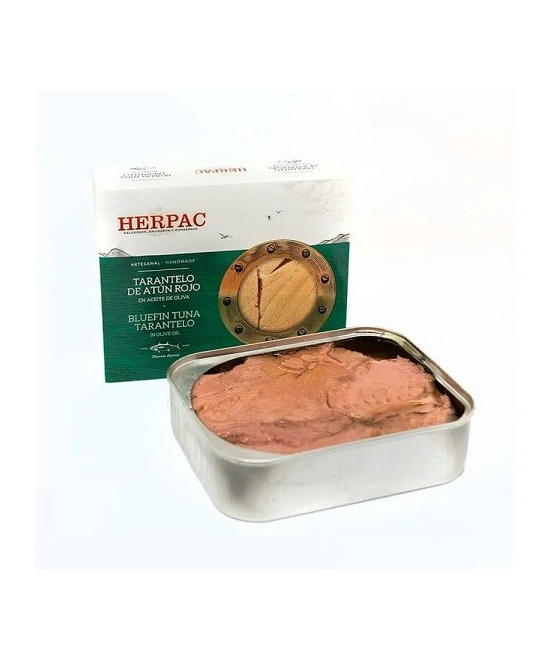 TARANTELO DE ATÚN ROJO EN ACEITE DE OLIVA LATA 245g. HERPAC BARBATE
