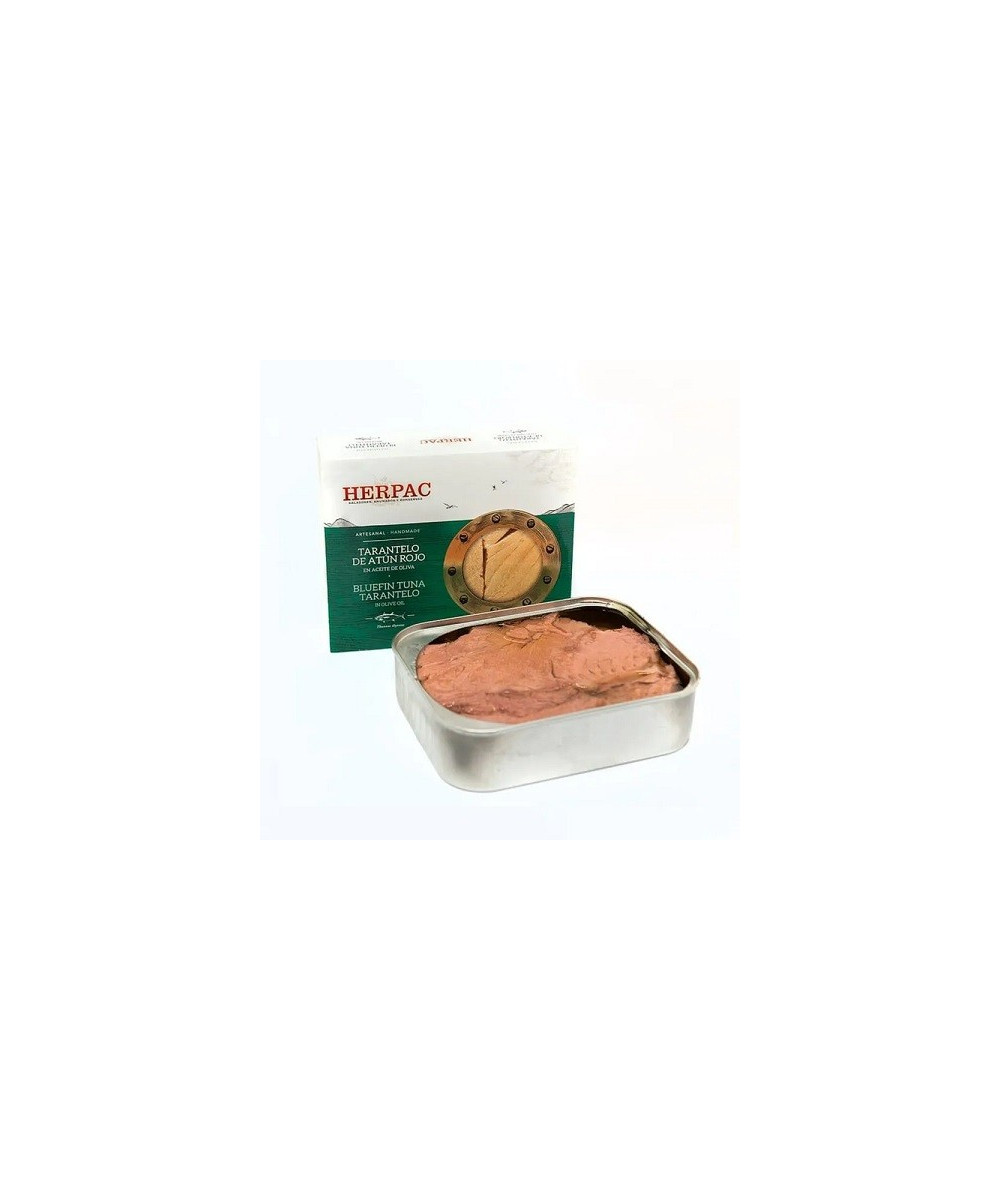 TARANTELO DE ATÚN ROJO EN ACEITE DE OLIVA LATA 245g. HERPAC BARBATE