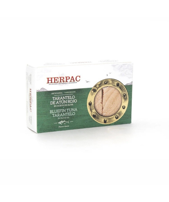 TARANTELO DE ATÚN ROJO EN ACEITE DE OLIVA LATA 120g. HERPAC BARBATE