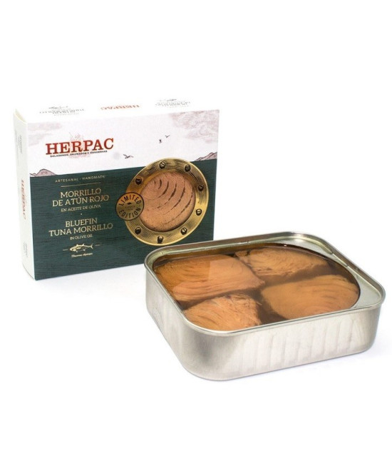 MORRILLO DE ATÚN ROJO EN ACEITE DE OLIVA LATA 245g. HERPAC BARBATE