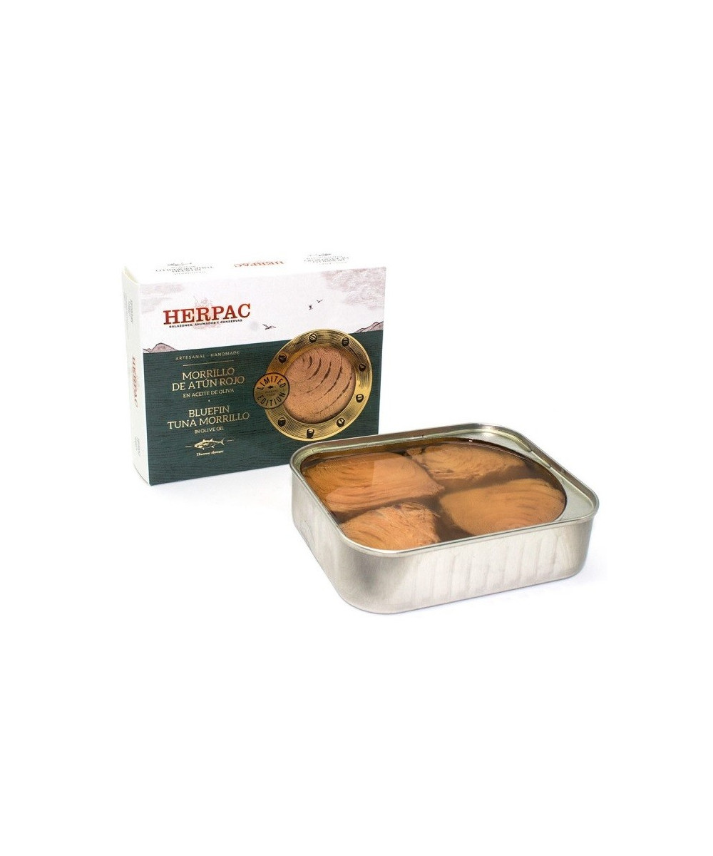 MORRILLO DE ATÚN ROJO EN ACEITE DE OLIVA LATA 245g. HERPAC BARBATE