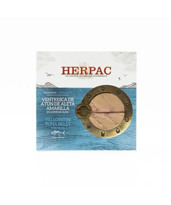 VENTRESCA DE ATÚN DE ALETA AMARILLA EN ACEITE DE OLIVA LATA 523g. HERP