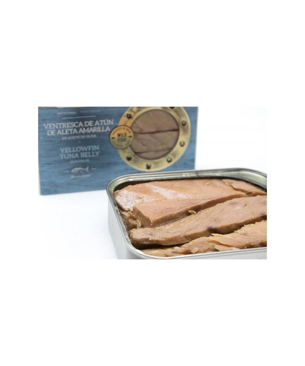 VENTRESCA DE ATÚN DE ALETA AMARILLA EN ACEITE DE OLIVA LATA 245g. HERPAC BARBATE