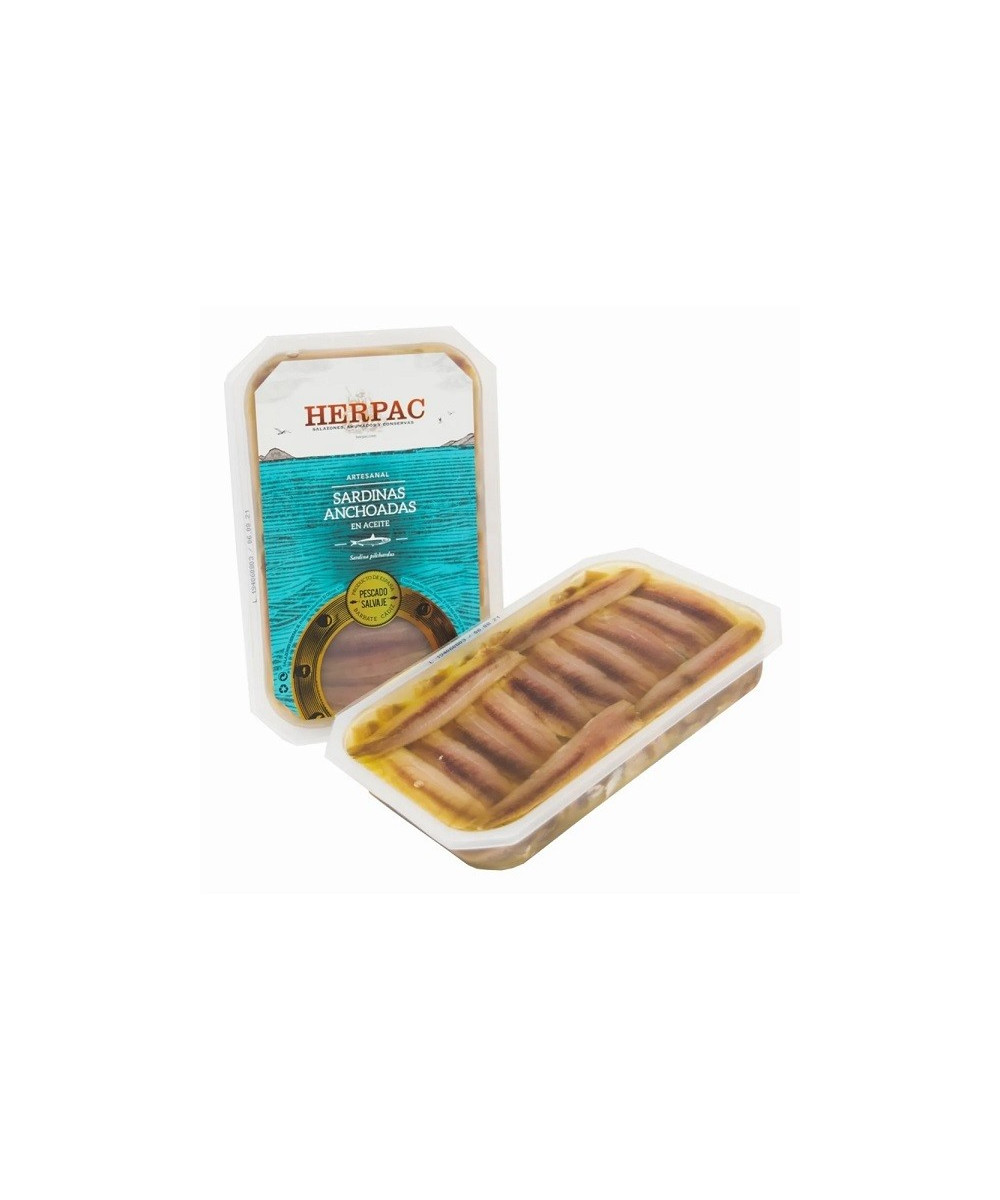 SARDINAS ANCHOADAS EN ACEITE 300g. HERPAC BARBATE