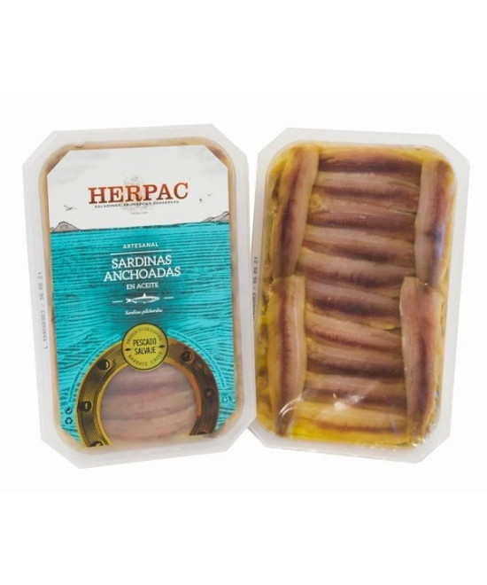 SARDINAS ANCHOADAS EN ACEITE 300g. HERPAC BARBATE