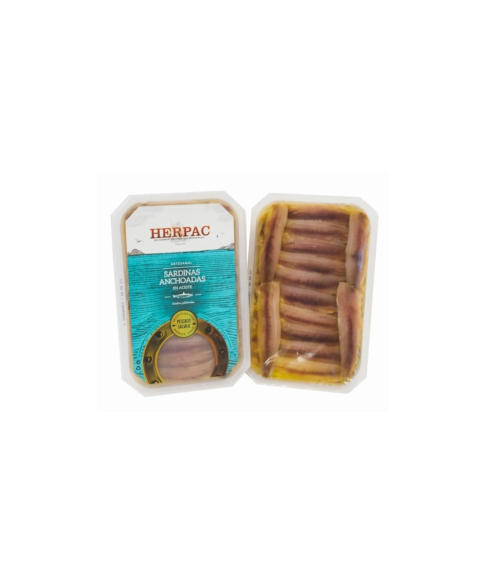 SARDINAS ANCHOADAS EN ACEITE 300g. HERPAC BARBATE