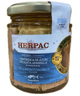 VENTRESCA DE ATÚN DE ALETA AMARILLA EN ACEITE DE OLIVA TARRO 250g. HERPAC BARBATE