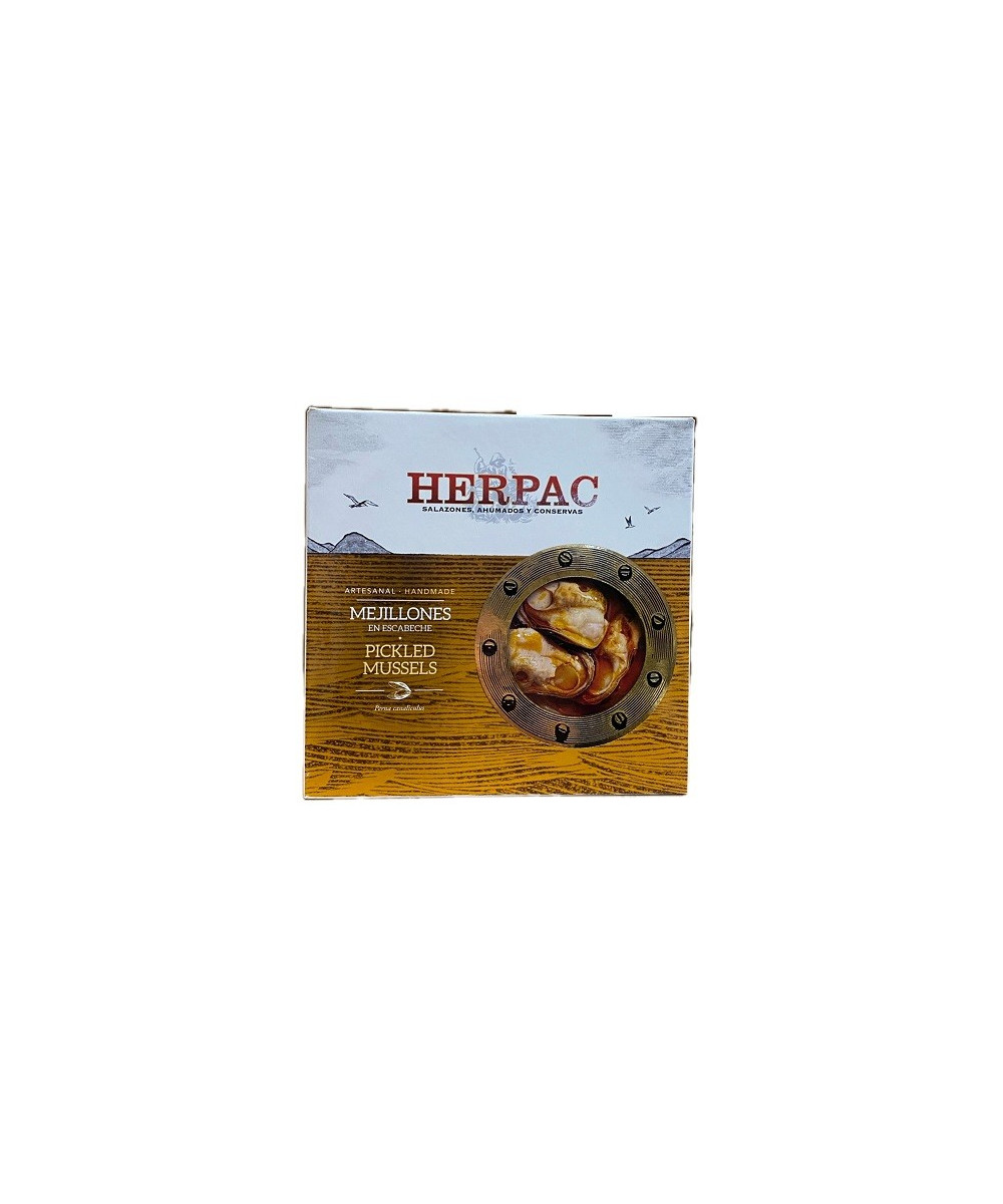 MEJILLONES EN ESCABECHE HERPAC 523 G – BARBATE SALAZONES, AHUMADOS Y C