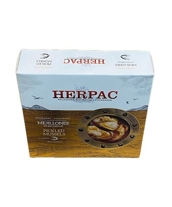 MEJILLONES EN ESCABECHE HERPAC 523 G – BARBATE SALAZONES, AHUMADOS Y C