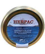 VENTRESCA DE ATÚN DE ALETA AMARILLA EN ACEITE DE OLIVA TARRO 250g. HERPAC BARBATE