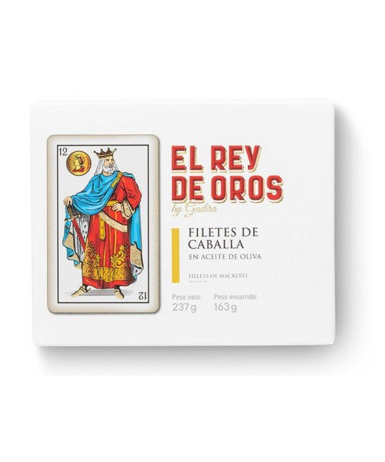 FILETES DE CABALLA EN ACEITE DE OLIVA LATA 120g. EL REY DE OROS BARBAT