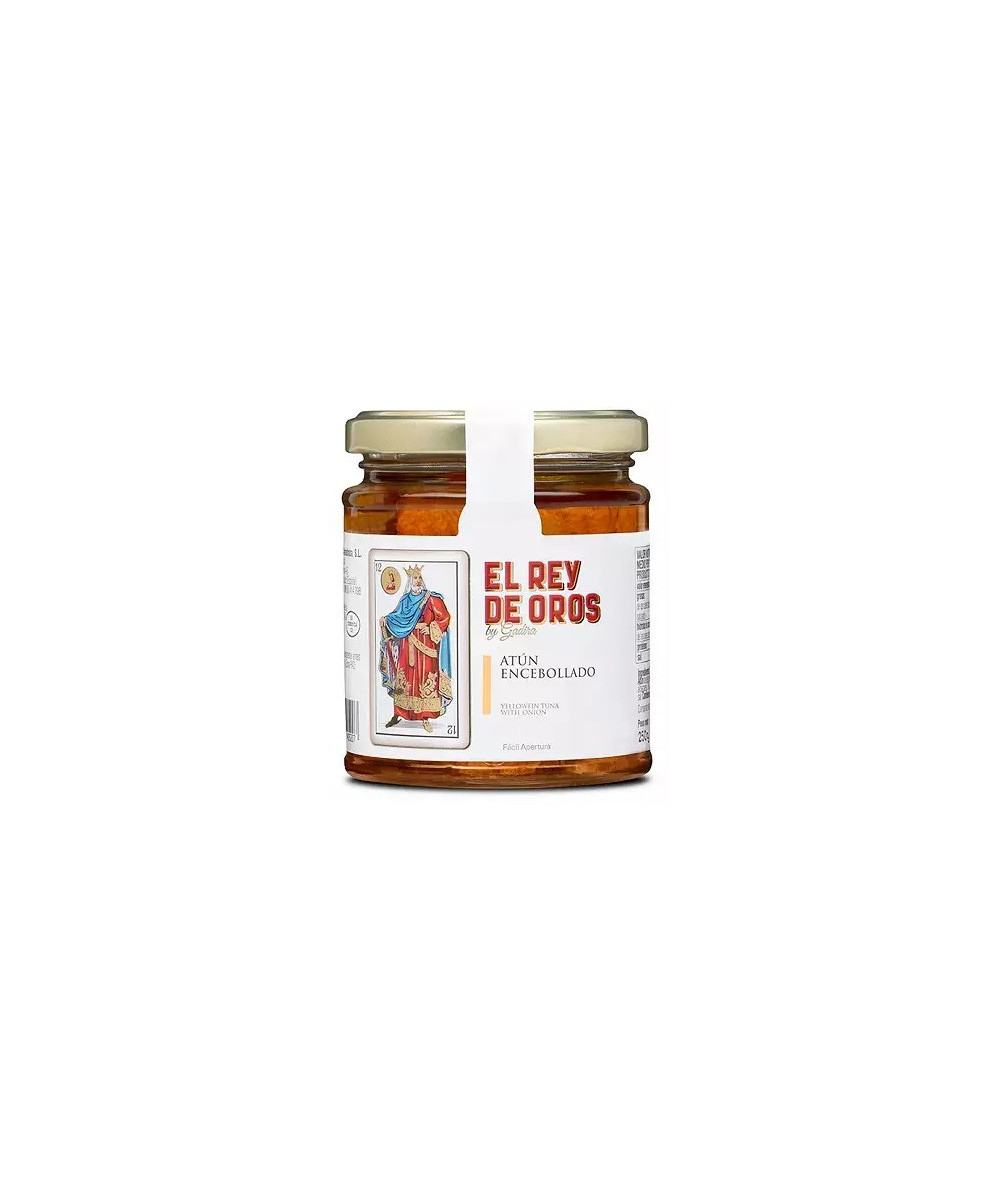 TARRO DE ATÚN ENCEBOLLADO 250 gr. EL REY DE OROS BARBATE