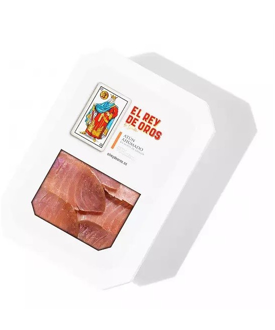 ATÚN AHUMADO EN ACEITE DE GIRASOL BANDEJA 170g. EL REY DE OROS BARBATE
