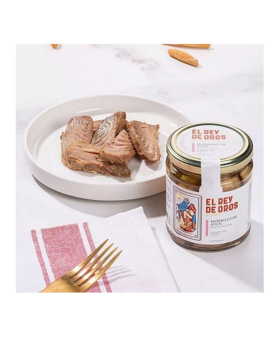 TARRO DE MORRILLO DE ATÚN 250 gr EL REY DE OROS BARBATE