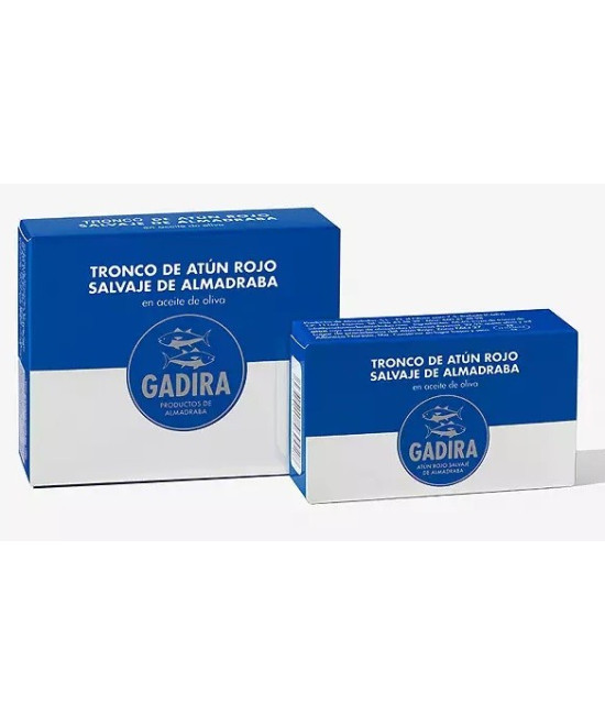 TRONCO DE ATÚN ROJO SALVAJE DE ALMADRABA EN ACEITE DE OLIVA LATA 237 g