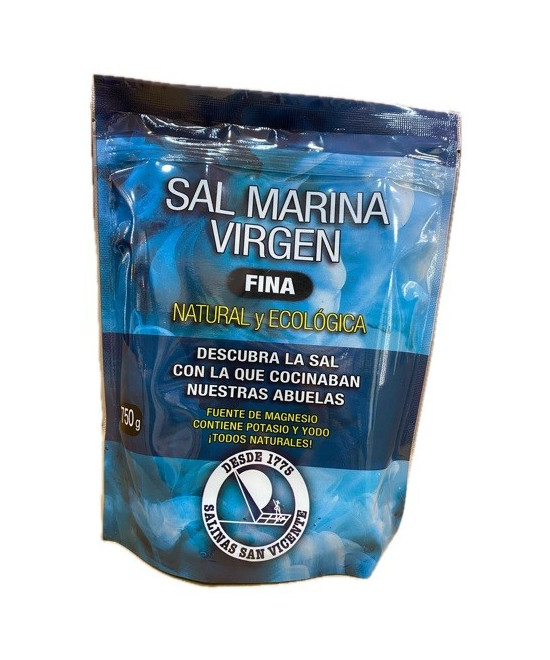 SAL MARINA VIRGEN (FINA) NATURAL Y ECOLÓGICA 750 gr. SALINAS SAN VICEN