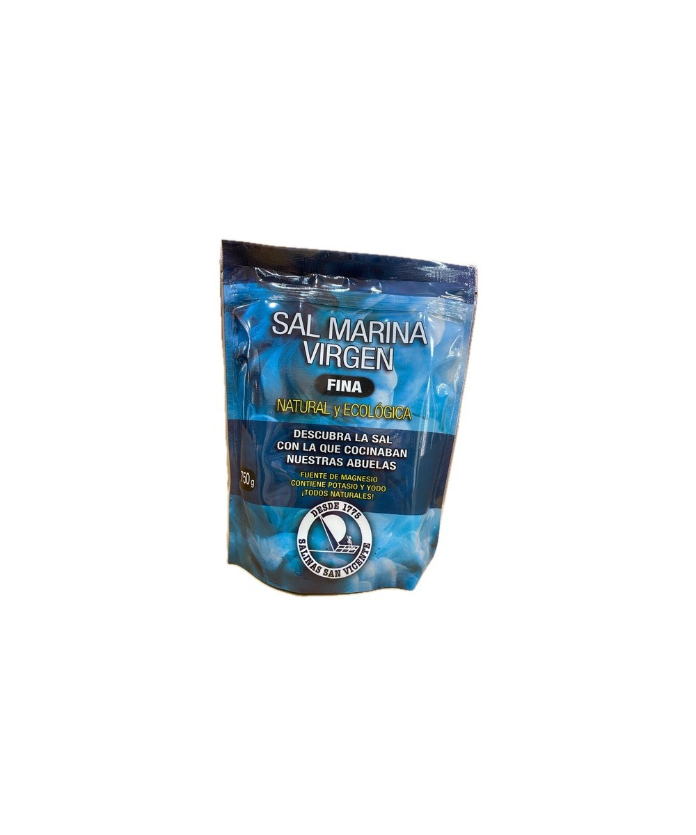 SAL MARINA VIRGEN (FINA) NATURAL Y ECOLÓGICA 750 gr. SALINAS SAN VICENTE SAN FERNANDO