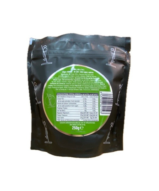 SAL MARINA VIRGEN PARA ARROCES Y VERDURAS 250 gr. SALINAS SAN VICENTE SAN FERNANDO