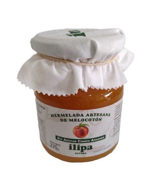 MERMELADA ARTESANA DE MELOCOTÓN SIN AZÚCAR AÑADIDA ILIPA OLVERA