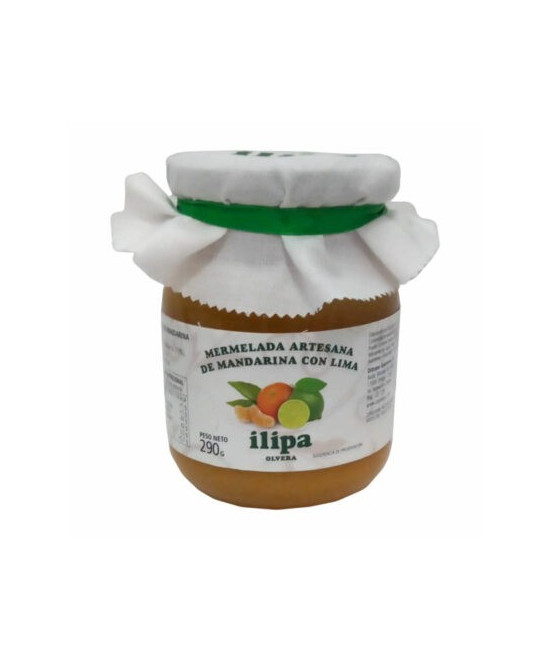 MERMELADA ARTESANA DE MANDARINA CON LIMA 290g ILIPA OLVERA