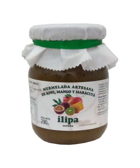 MERMELADA ARTESANA DE KIWI, MANGO Y MARACUYÁ ILIPA OLVERA
