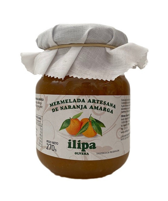 MERMELADA ARTESANA DE NARANJA AMARGA 270 gr. ILIPA OLVERA