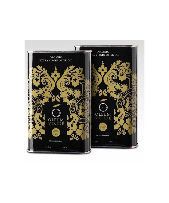 ACEITE DE OLIVA VIRGEN EXTRA ORGANICO OLEUM VIRIDE LATA 500 ml.