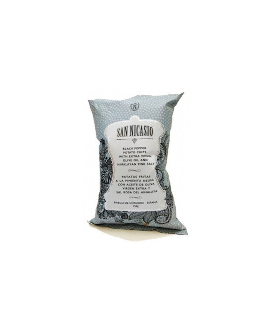PATATAS FRITAS SAN NICASIO A LA PIMIENTA NEGRA 150 gr. PRIEGO DE CÓRDO