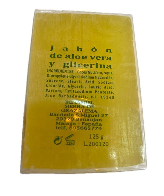 JABÓN DE ALOE VERA Y GLICERINA 125g BENAMIEL SIERRA DE GRAZALEMA
