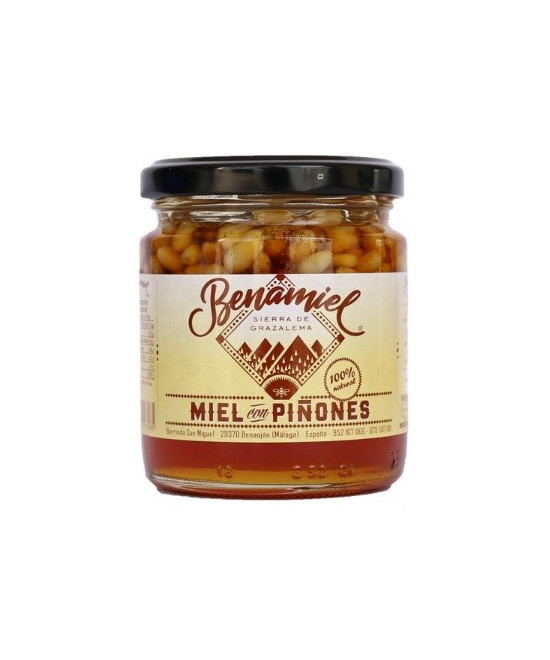 MIEL CON PIÑONES TARRO 280g. BENAMIEL SIERRA DE GRAZALEMA