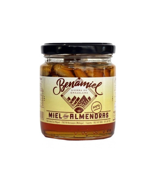 MIEL CON ALMENDRAS TARRO 280g. BENAMIEL SIERRA DE GRAZALEMA