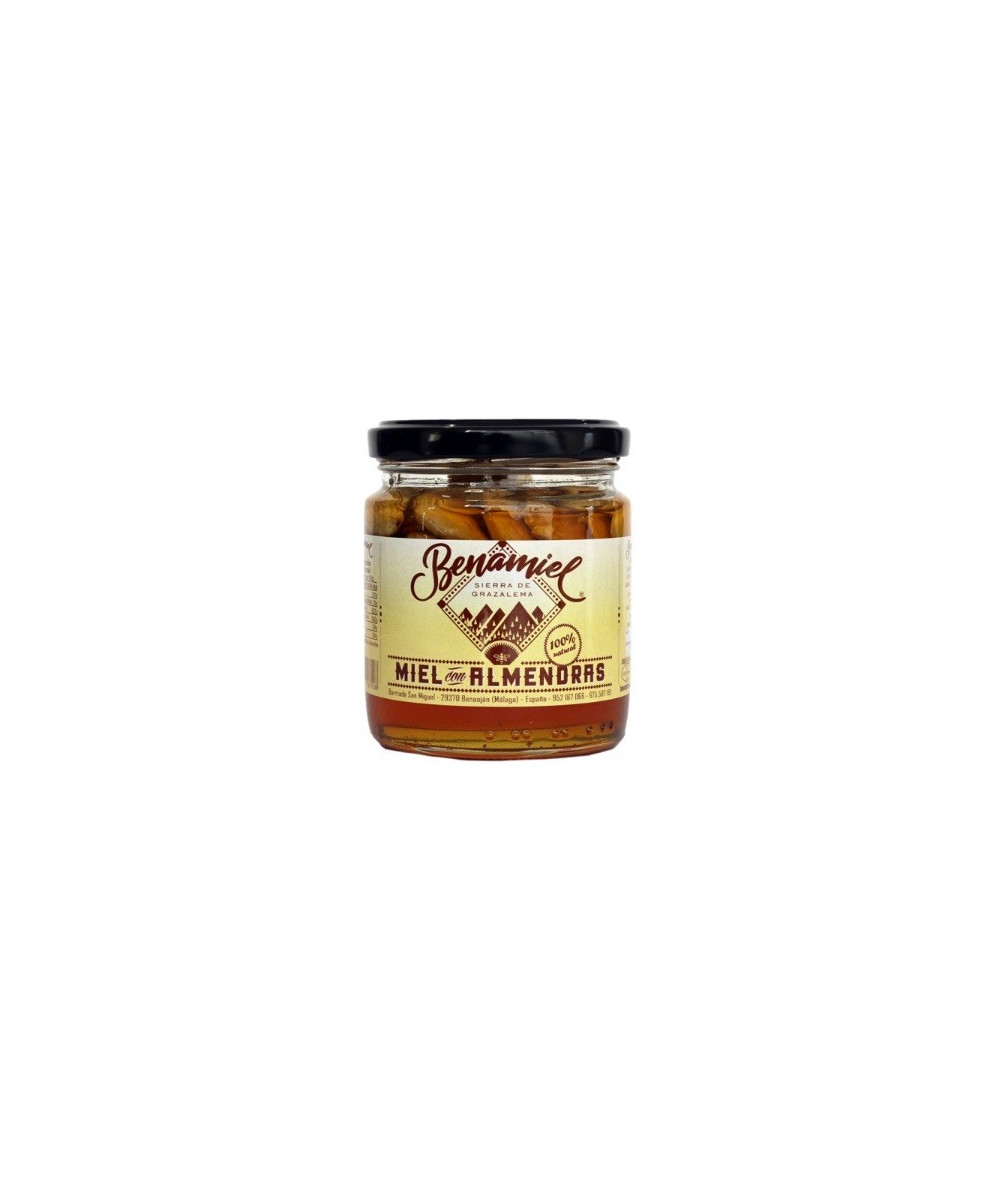 MIEL CON ALMENDRAS TARRO 280g. BENAMIEL SIERRA DE GRAZALEMA