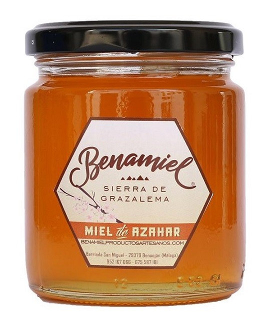 TARRO MIEL DE AZAHAR 480g. BENAMIEL SIERRA DE GRAZALEMA