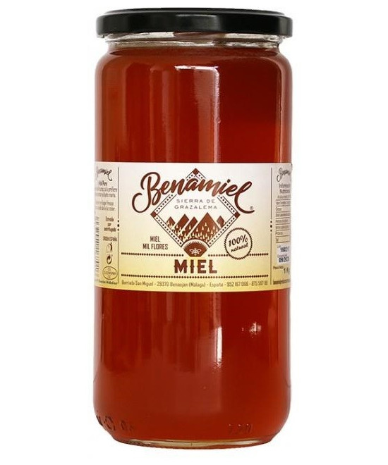 TARRO MIEL MIL FLORES 960g. BENAMIEL SIERRA DE GRAZALEMA