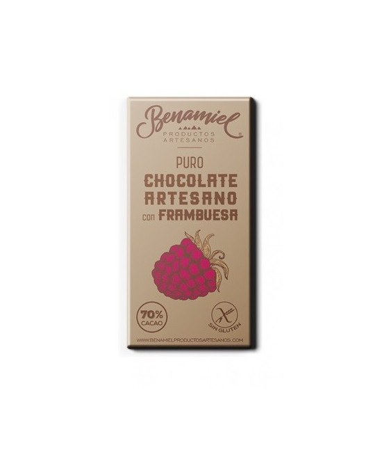 CHOCOLATE ARTESANO CON FRAMBUESA 115g. BENAMIEL SIERRA DE GRAZALEMA