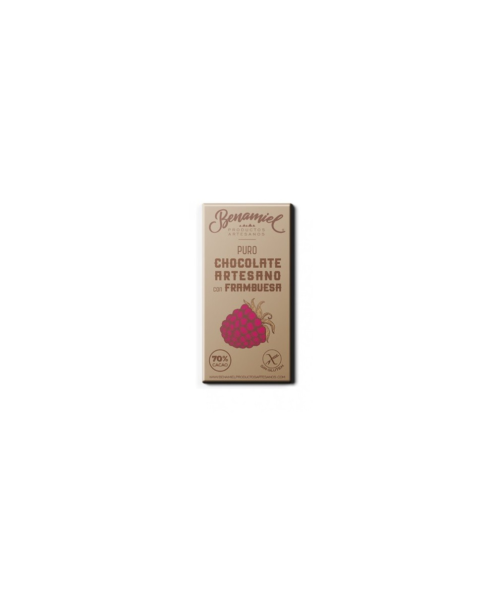 CHOCOLATE ARTESANO CON FRAMBUESA 115g. BENAMIEL SIERRA DE GRAZALEMA