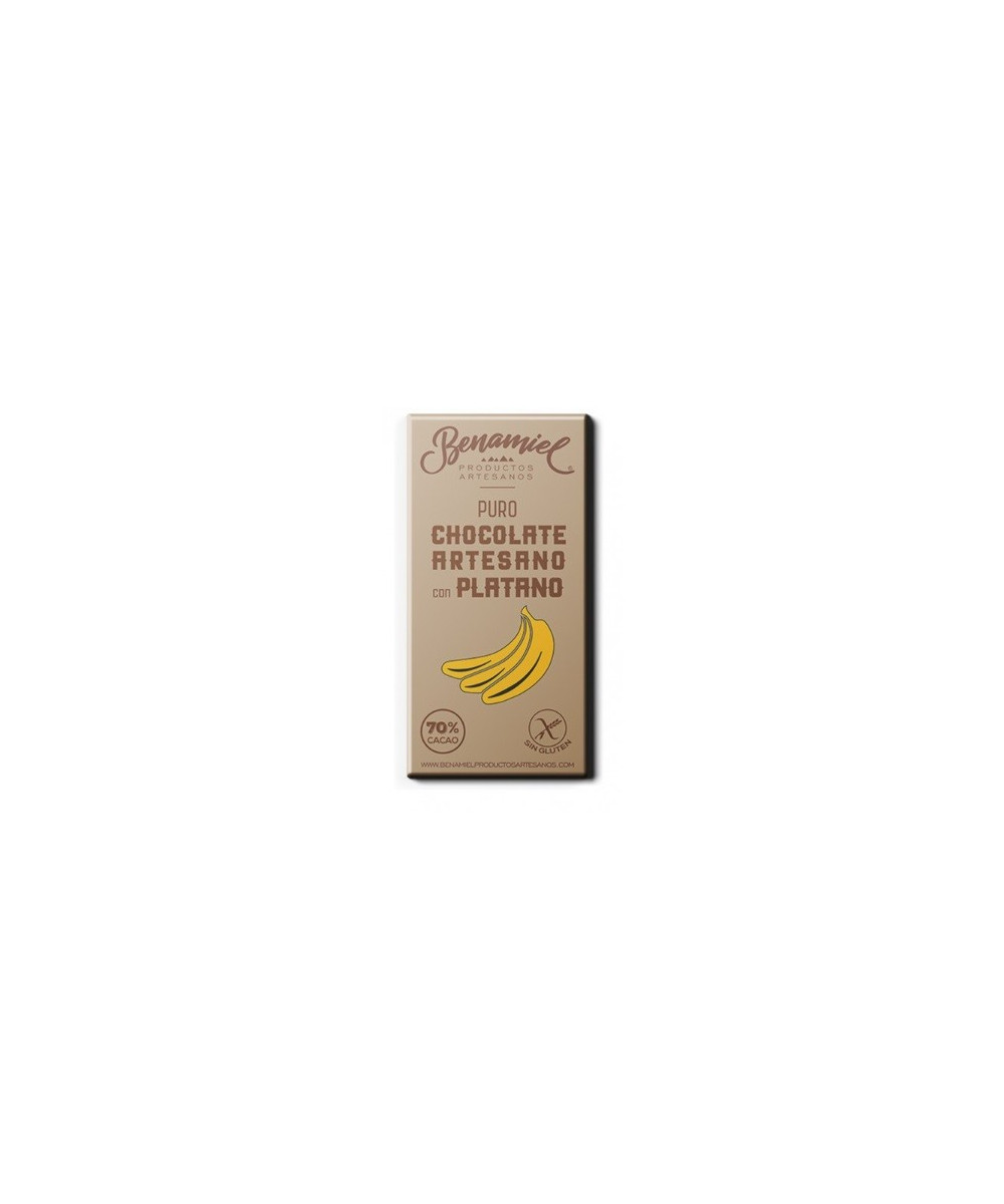 CHOCOLATE ARTESANO CON PLÁTANO 115g. BENAMIEL SIERRA DE GRAZALEMA