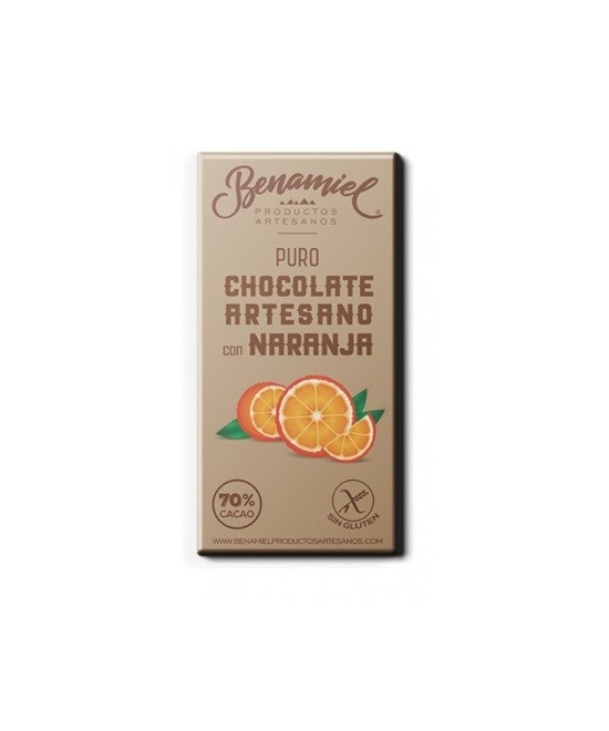 CHOCOLATE ARTESANO CON NARANJA 115g. BENAMIEL SIERRA DE GRAZALEMA