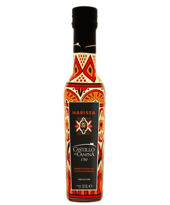 CASTILLO DE CANENA CON HARISSA 250ML. A BASE DE ACEITE DE OLIVA VIRGEN EXTRA 