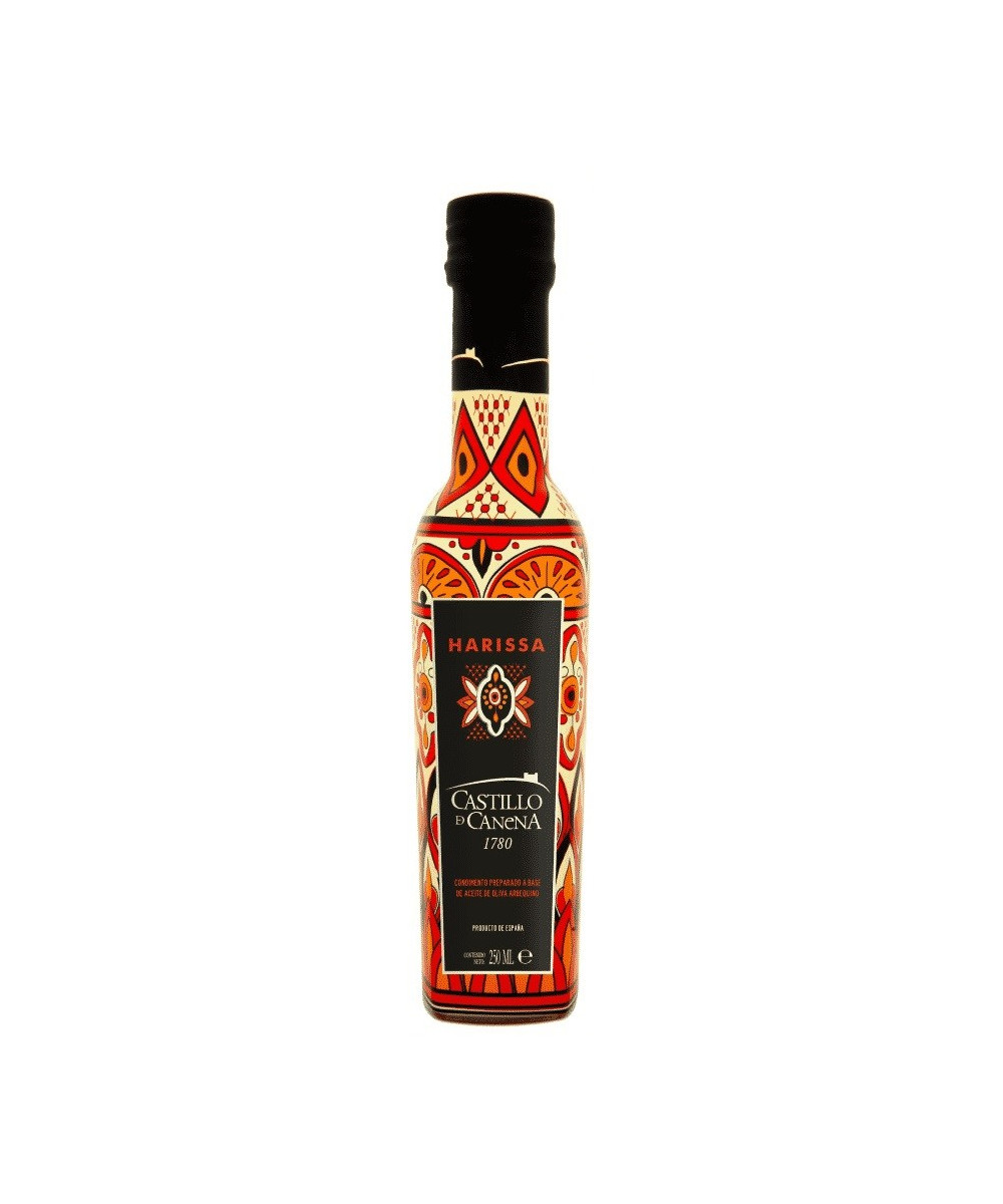 CASTILLO DE CANENA CON HARISSA 250ML. A BASE DE ACEITE DE OLIVA VIRGEN EXTRA 