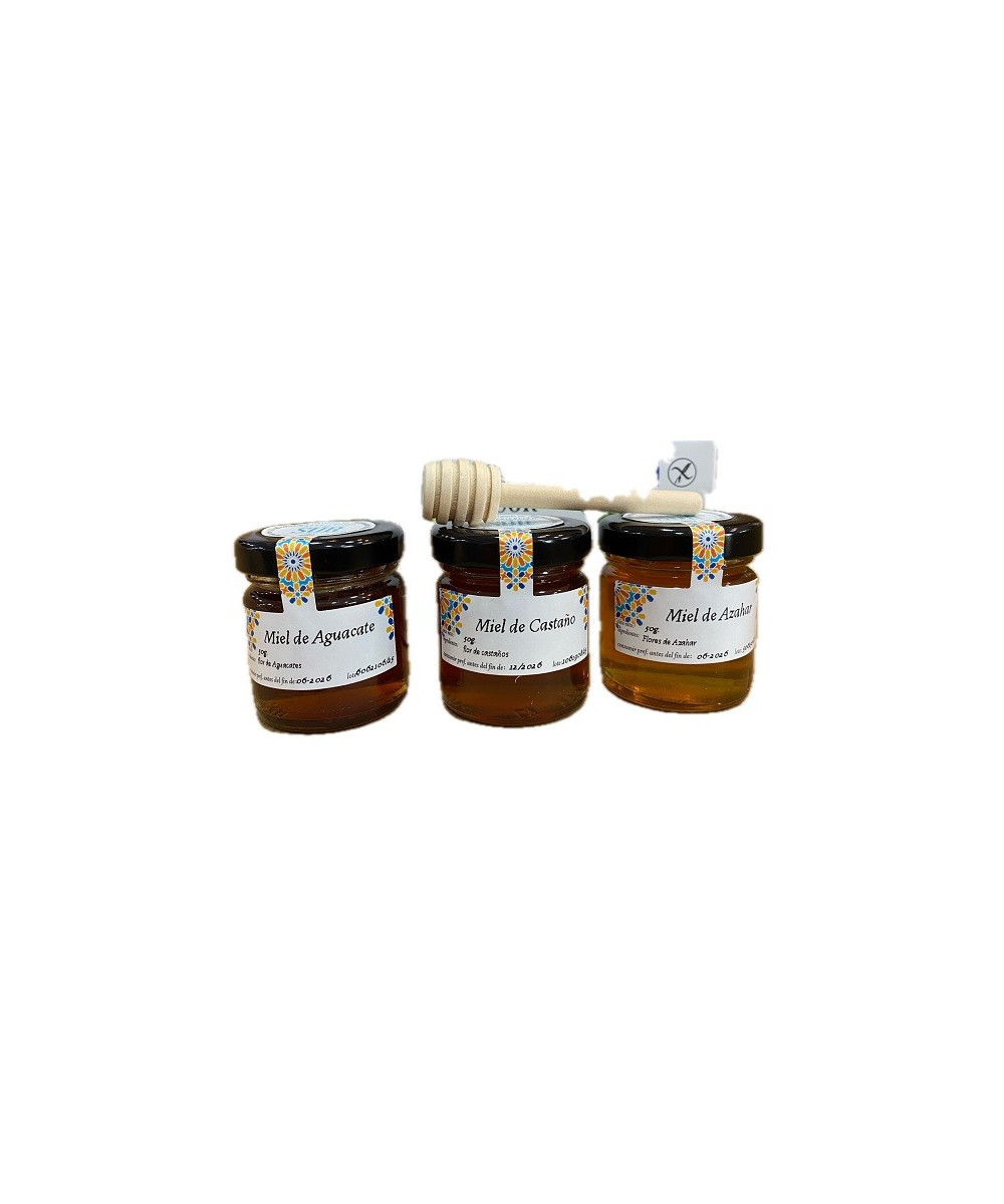 ESTUCHE DEGUSTACIÓN 3 MIELES DE 50 g. EXPERIENCIAS DEL SUR