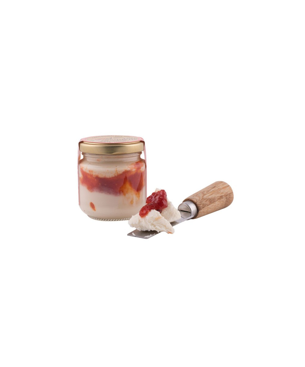 CREMA DE QUESO CON PIMIENTOS ASADOS CARAMELIZADOS EL BOSQUEÑO TARRO  130 gr. 