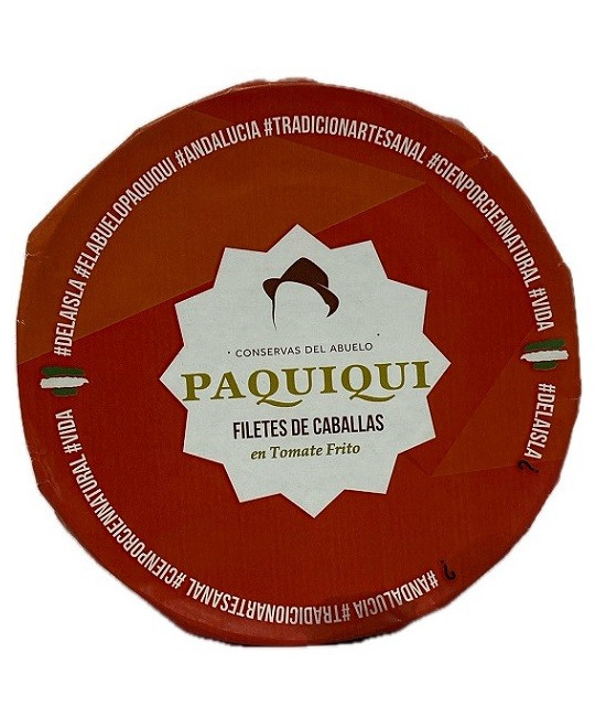 FILETES DE CABALLA EN TOMATE FRITO CONSERVAS DEL ABUELO PAQUIQUI  580g