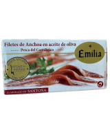 ANCHOAS DEL CANTÁBRICO 48G CONSERVAS EMILIA FILETES EN ACEITE DE OLIVA SANTOÑA
