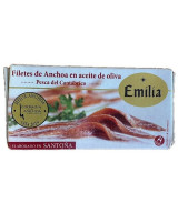 ANCHOAS DEL CANTÁBRICO 48G CONSERVAS EMILIA FILETES EN ACEITE DE OLIVA SANTOÑA