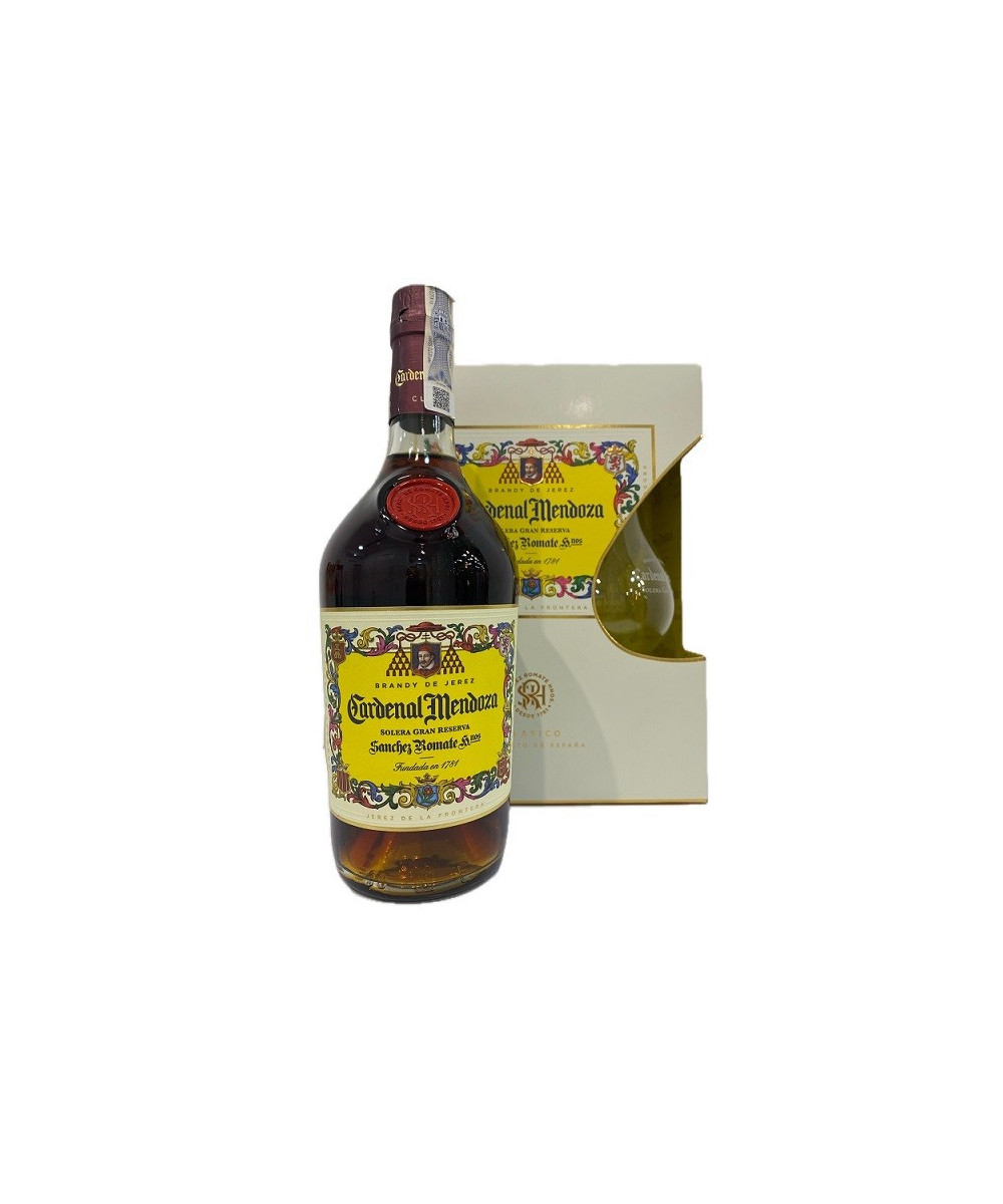 CARDENAL MENDOZA BRANDY DE JEREZ SOLERA GRAN RESERVA 0.7 cl + COPA SANCHEZ ROMATE HNOS