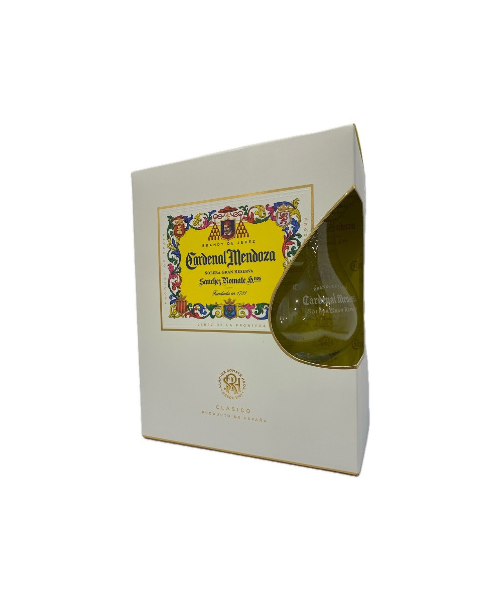 CARDENAL MENDOZA BRANDY DE JEREZ SOLERA GRAN RESERVA 0.7 cl + COPA SANCHEZ ROMATE HNOS